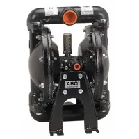ARO Double Diaphragm Pump: Aluminum Body, 1 in, NPT Connection, 35 gpm, 270 ft Max. Head, PP Seat (MPN 666100-3EB-C)