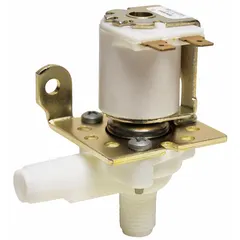 Water valve for laundry applications, controls water flow into washing machines and dryers. OEM replacement part for compatible equipment.