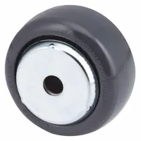 This TENNANT squeegee wheel is a replacement part for floor cleaning machines with a 40-inch size. Made of elastomer, it has an overall length of 1 3/8 inches. It is used to guide the squeegee assembly for consistent water pickup and drying on floors
