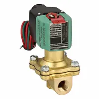 REDHAT Solenoid Valve: 2-Way, Normally Open, 3/8 in Pipe Size, 100 to 240V AC/DC, Watertight (MPN 8210P033)