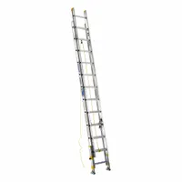 WERNER Extension Ladder: 24 ft Ladder Size, Aluminum, 250 lb Load Capacity, 46 lb Wt, 2 Sections (MPN D1824-2EQ)