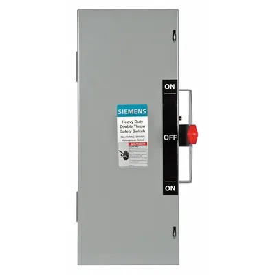 Siemens Safety Switch: Non-Fusible, 30 A, Three Phase, 240V AC, Galvanized Steel - Non-Fusible Safety Switches