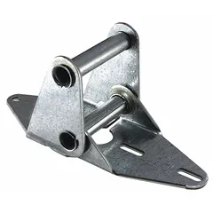 Steel hinge for sectional garage door systems, used at the #7 position near the top section to connect door panels. Features rounded corners, leaf height 7 1/4 in, leaf width 2 13/16 in. Sold as a pack of 2.