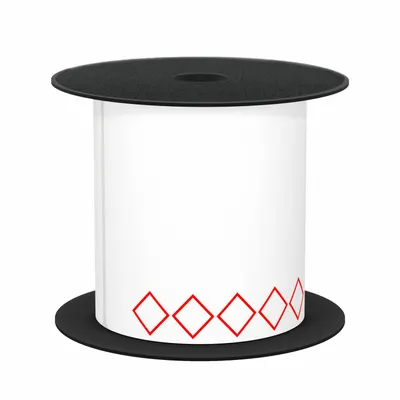 BROTHER Pre-Cut Label Stock Roll: GHS Diamond, 4 in x 6 in, Vinyl, Red/White, Indoor/Outdoor - Brother GHS CLP 5-Diamond Chemical Precut Label Rolls