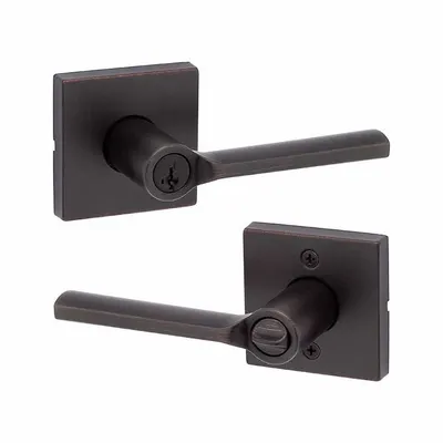 KWIKSET 740LSL-SQT-11P-SMT-6AL-RCS Office Lever Lockset, Bronze, ADA Compliant - Office Lever Locksets