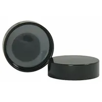 Cap: 83 mm Dia, Black, Phenolic, Polyethylene, 83-400 mm Screw Closure Size, 144 Closures Included (MPN CAP-00084)