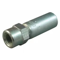 Hydraulic Crimp Fitting: -4 For Hose Dash Size, For 1/4 in Hose I.D., Grease Thread x Hose End (MPN GT-04-08)