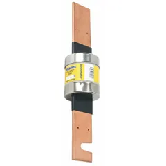 Class RK1 time-delay blade fuse rated 600 A, 600 V AC, and 300 V DC. Non-indicating design from the LPS-RK-SP Series. Suitable for overcurrent protection in industrial electrical systems where high inrush currents from motors or transformers are present.