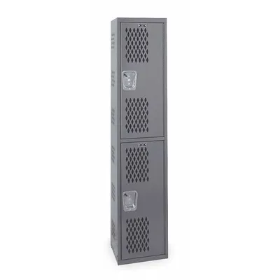 HALLOWELL HWBA212-2HG Ventilated Steel Wardrobe Locker - Ventilated Metal Wardrobe Lockers