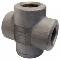 ANVIL Metal Pipe Cross: 1 in x 1 in x 1 in x 1 in, Steel, Class 6000, 4 in Lg, Cross (MPN 0361237209)
