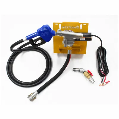 GPI Electric Drum Pump: 12 V DC, 1/5 hp Motor Horsepower, 12 ft Hose Lg - Fuel Transfer Pumps for Portable Fuel Tanks