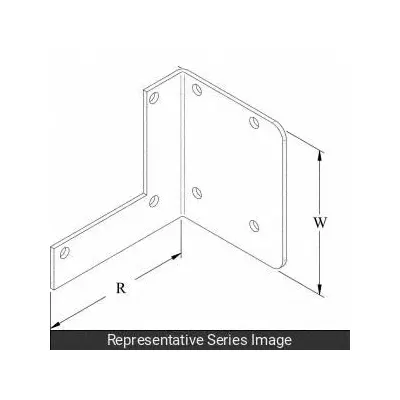 HAMMOND MANUFACTURING Wireway Bracket Hanger: 8 in Wd, 8 in Ht, 10 1/4 in Lg - Hangers for Corrosion-Resistant Washdown Wireways