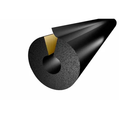 K-FLEX USA Oil-Resistant Buna-N Foam Rubber Insulation: Tube, 1 3/8 in Thick, 3 3/4 in ID - Buna-N/PVC Straight Tube Insulation