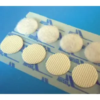 VELCRO BRAND Hook-and-Loop Fastener: Disc, 3/4 in Overall Dia, Hook-and-Loop, White, Adhesive, Nylon (MPN 340VCWI)