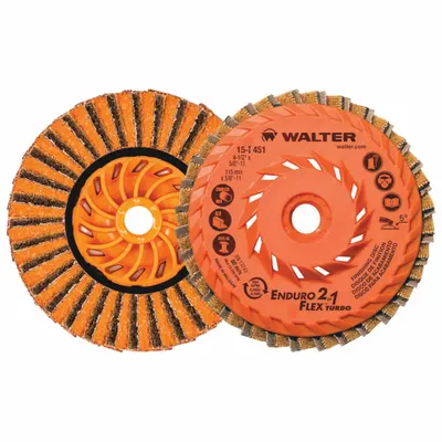 WALTER SURFACE TECHNOLOGIES Flap Disc: Type 27, 4-1/2" x 5/8"-11, Ceramic, 80 Grit - Interleaf Blending & Finishing Flap Discs for All Metals