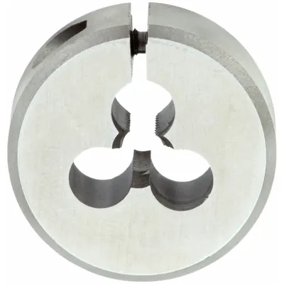 CLE-LINE #5-40 UNC Adjustable Round Threading Die, 13/16 in OD, High Speed Steel - Adjustable Round Threading Dies