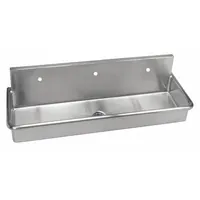 JUST MANUFACTURING Wash-Up Sink: 3 Stations, 8 in Bowl Dp, 57 in Bowl Lg, 16 1/2 in Bowl Wd, 14 ga (MPN J6020-3S1H-J)