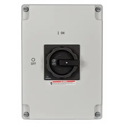 Siemens Safety Switch: Non-Fusible, 125 A, Three Phase, Non-Metallic - Non-Fusible Disconnect Switches