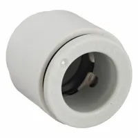 Push-to-connect cap for terminating 10 mm OD tubing in pneumatic systems. Made of polybutylene terephthalate with an overall length of 17 5/16 mm. Provides a secure seal for air lines in industrial automation and material handling