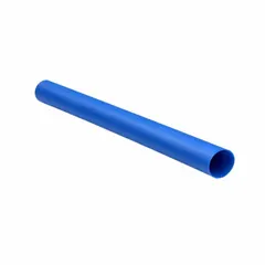 Blue heat shrink tubing with 0.06 in inner diameter before shrinking and 6 in length. Provides electrical insulation and protection for wires, cables, and connections against moisture, abrasion, and short circuits. Suitable for general-purpose wiring applications in electrical panels, industrial maintenance, and automotive repairs.