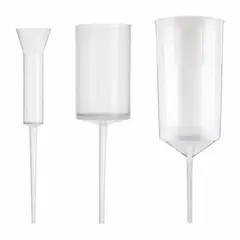 APPROVED VENDOR Filter Funnel, Polyethylene, 60 mL, 43.12 mm, 79 mm Stem, Colorless, OP-6602-12
