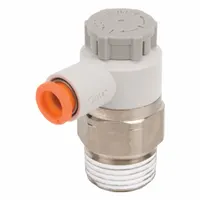 SMC Speed Control Valve: Elbow Fitting, Screw, 3/8 in Valve Body Size, 3/8 in Push to Connect Tube (MPN AS3201F-N03-11S)