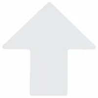 Floor Marking Tape: Arrow, Solid, White, 4 in x 10 in, 0.008 in Tape Thick, Brady, 25 PK (MPN 175659)