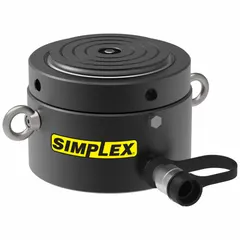 General purpose lock nut ram with 55 ton nominal capacity and 2 in nominal stroke. Effective area of 10.97 sq in. The lock nut feature mechanically holds the load for safety during extended holds, suitable for heavy lifting, pressing, and positioning tasks.