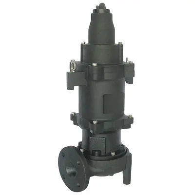 Dayton Grinder Pump: Single Phase, 5 hp, 240V AC, 99 gpm @ 10' of Head, 2 1/2 in Flange - General Purpose Sewage Grinder Pumps
