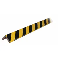 Corner Guard: Polyurethane Foam, Flat Shape, 39 in Overall Lg, 0.5 in Overall Thick, Black/Yellow (MPN 60-6857)