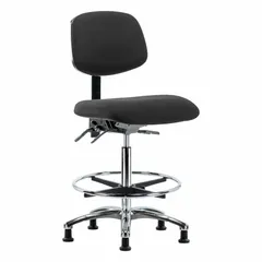 ESD Task Chair, Fabric, Armless, 18 1/2 in Seat Width, 17 in Seat Depth, 26 1/4 in to 36 in Height Range