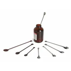 Double-Ended Spoon, 304 Stainless Steel, 0.5 mL/2 mL, 15 cm, Silver, FDA Compliant