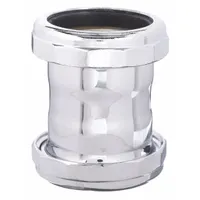 APPROVED VENDOR Coupling: Brass, Chrome-Plated, Silver, 1 1/2 in_1 1/4 in Nominal Pipe Size, Slip