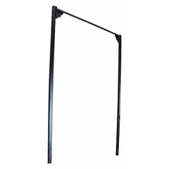 This pull up station features a powder-coated steel frame with black vinyl padding. It is designed for strength training exercises such as pull-ups and chin-ups. Suitable for use in fitness areas, commercial gyms, and hospitality facilities.