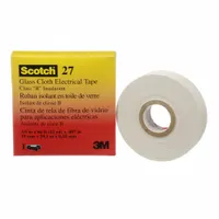 Fiberglass cloth tape with rubber adhesive, 3/4 in wide, 22 yd long, 7 mil thick, rated for 600 V. Provides mechanical protection for electrical insulation in demanding industrial environments