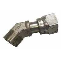 Hydraulic Hose Adapter: 5/8 in x 5/8 in Fitting Size, Male x Female, ORS x ORS, Swivel, 45° Elbow (MPN FF2133T1010S)