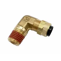 PARKER Compression Fitting Adapter: 3/8 in OD x 1/8 in Pipe Fitting Size, Compression x MNPT, Brass (MPN VS169P-6-2)