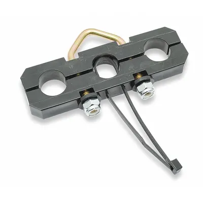 TRAMEC SLOAN Support Clamp: Support Clamp, Rubber/Steel, Cable Tie/Hex Bolt - Air Brake Hose Holder & Cable Separators