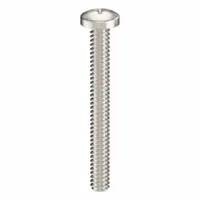 Machine Screw: #4-40 Thread Size, 1 in Lg, 18-8, Stainless Steel, Plain, Pan, Phillips, 50 PK (MPN ZSCRW-338)