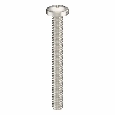 USA INDUSTRIALS Machine Screw: #4-40 Thread Size, 1 in Lg, 18-8, Stainless Steel, Plain - Pan Head Machine Screws