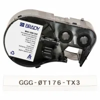 Sleeve Label: 7/16 in, Polyolefin, White (Matte), For 8 AWG to 16 AWG Wire Gauge (MPN M4C-250-342)