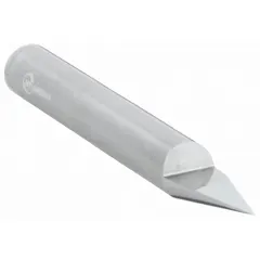 This single-end pointed engraving tool is made of carbide with a tipped-off design. It features a 30° tip angle and 0.06" tip diameter, with an overall length of 2". Used for precision marking, engraving, and deburring on metals, plastics, and composites.