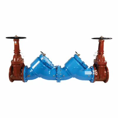 Watts Double Check Valve Assembly: LF709, 6 in Pipe Size, Flange x Flange, 62.94 in Overall Lg - Watts Double Check Backflow Preventers
