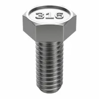 Hex Head Cap Screw: Stainless Steel, A4, NL-19, 1/4"-20, Coarse, 1/2 in lg, Globally Sourced, 100 PK (MPN FB3HEXB142012P100)