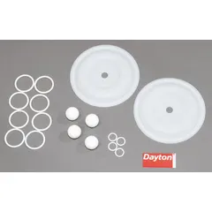 Fluid-end repair kit for rebuilding the fluid end of high-pressure diaphragm pumps. Includes PTFE seals to restore sealing and pressure integrity in industrial cleaning, water jetting, and process applications.