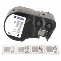 Combined Label and Ribbon Cartridge: Rectangle, 1 in x 1 1/2 in, Black on White, -112°F to 158°F (MPN M5-31-7425)