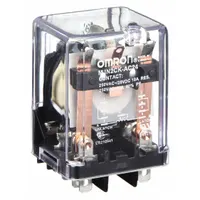 OMRON Latching Relay: Socket Mounted, 10 A Current Rating, 24V AC, DPDT, 9 Pins/Terminals, C Socket (MPN MJN2CK-AC24)