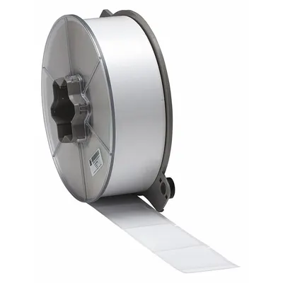 BRADY Flag Label: Rectangle, 2 in x 3 in, Polyester, White ( Gloss) - Brady Rectangular Flag Precut Label Rolls