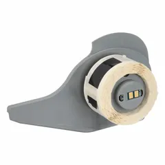 This precut label roll is made of polyimide with a permanent adhesive and a white gloss finish. It is designed for use with the M710 printer series. Typical applications include wire marking, component identification, and asset tracking in industrial environments.