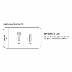 This wall clamp kit is made of unfinished steel with a silver finish. It is designed for securing wire partition panels to a wall structure, providing stable mounting in industrial environments. The kit includes necessary hardware for bolt-on installation.